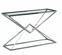 double metal glass coffee table 